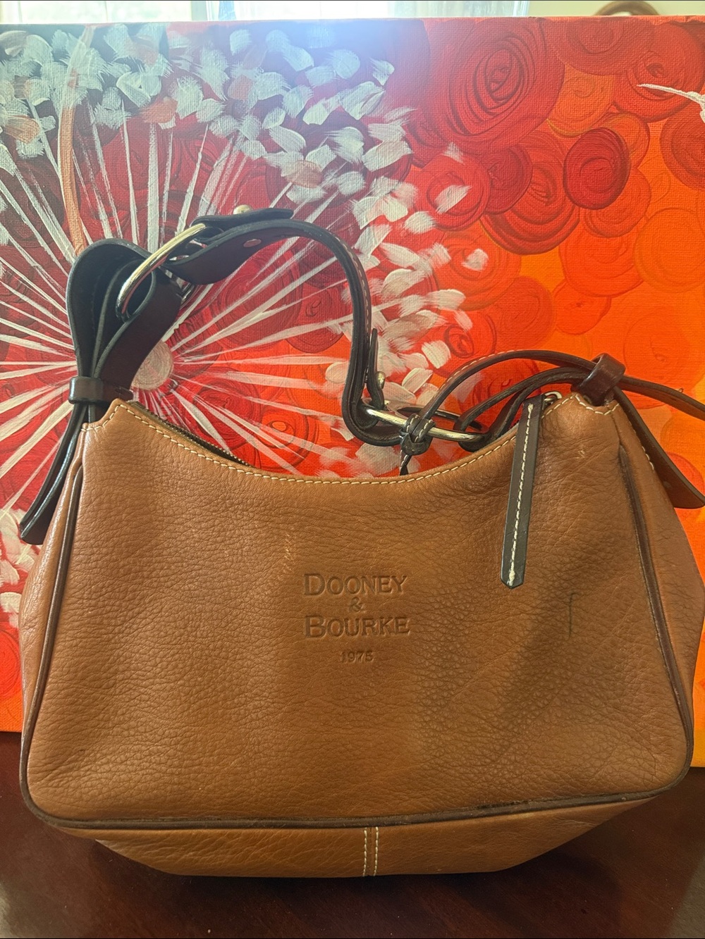 Dooney & Bourke Tan Pebbled Leather Shoulder Hobo